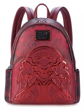 Scarlete Witch Marvel Embossed Red Mini Backpack with Intricate Design